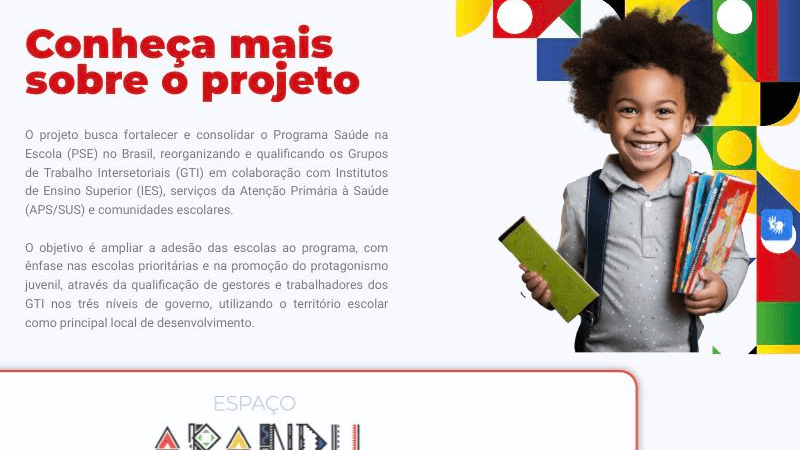 Tela inicial do portal Fortalece PSE