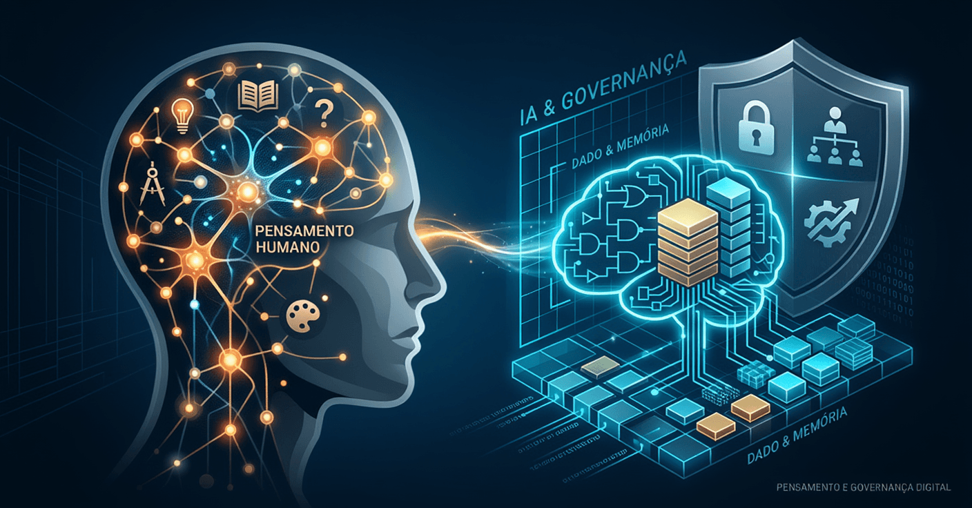 A maior escassez da era digital não é dado - é pensamento humano